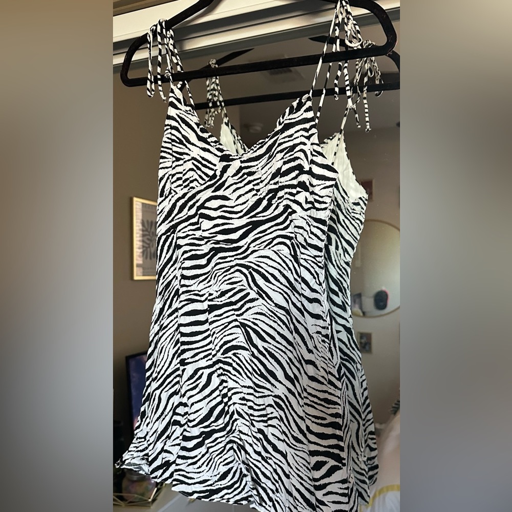 zebra print mini dress
